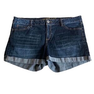 Vintage Arizona high waisted dark wash jean shorts‎